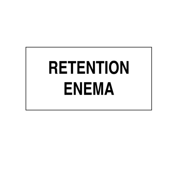 Printed Chart Tape - Retention Enema, PK3